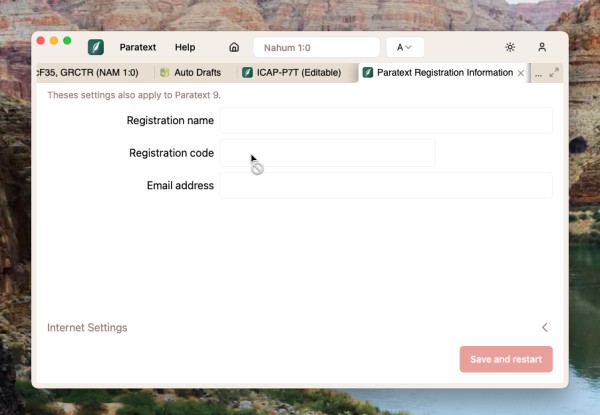 Unable to click into Registration fields
