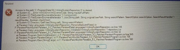 Paratext writing scripts error (002)